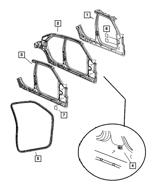 5174354AN - : Body Side Aperture Front Panel, Right for Mopar Image