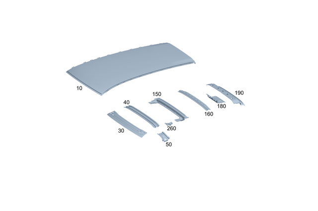 2436500300 - : Roof Frame for Mercedes-Benz Image
