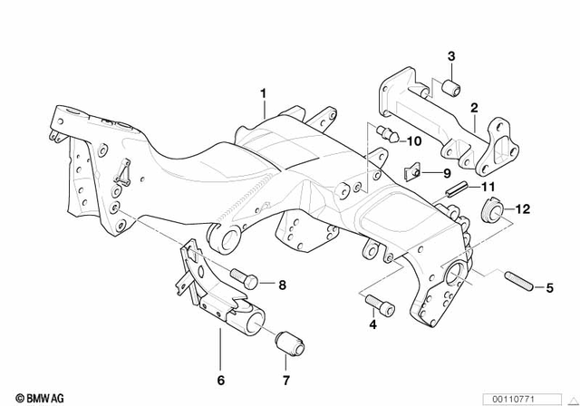 46637658638 - Frame and Mounting Parts: Flat Nut - M5 for BMW-Motorrad Image