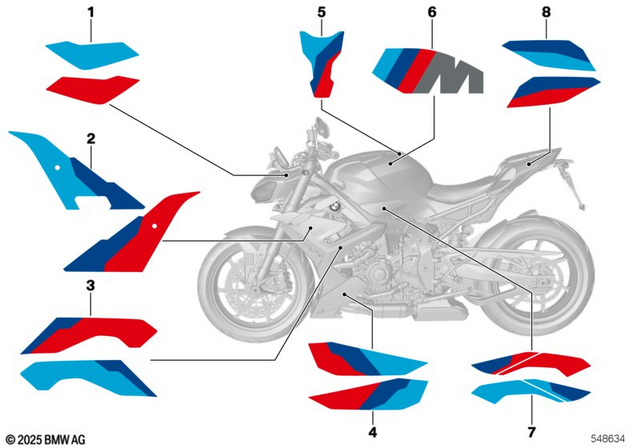 51145B3A717 - : Decor Engine Spoiler, Left for BMW-Motorrad Image