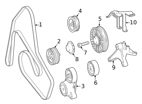 Belts & Pulleys for 2017 Mercedes-Benz S 550 #0
