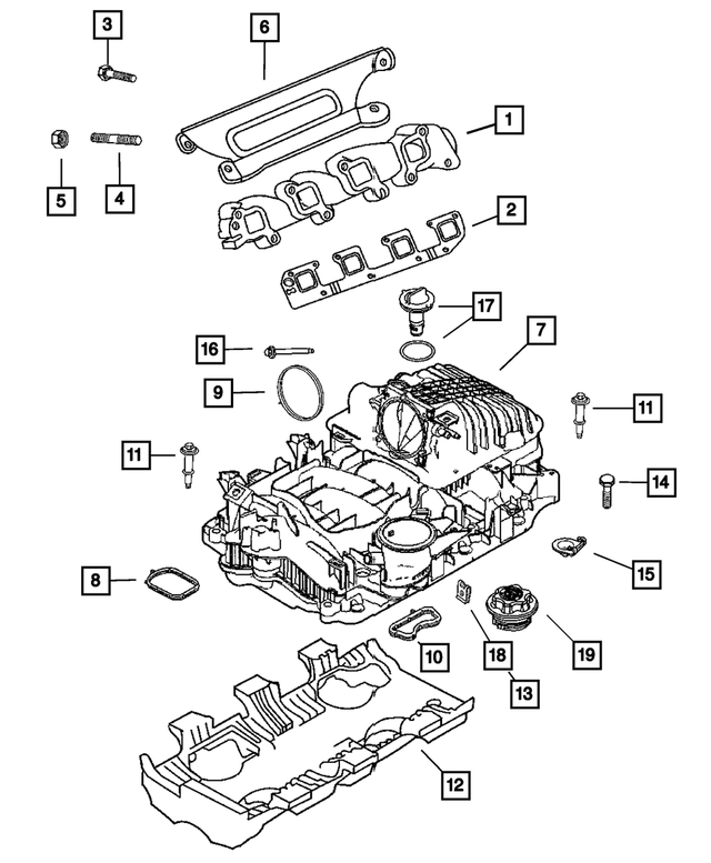53032771AF - Engine 5.7L Eight Cylinder: Intake Manifold Package for Mopar Image