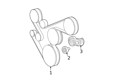 Accessory Drive Belt System Components for 2003 Jeep Wrangler #0