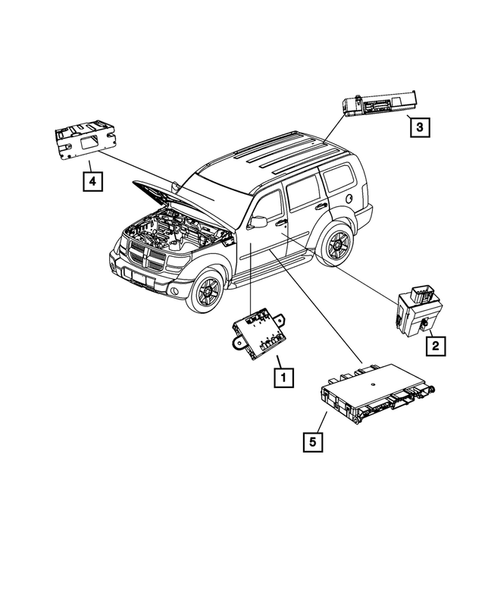 Keys, Modules and Engine Controllers for 2008 Jeep Liberty #2