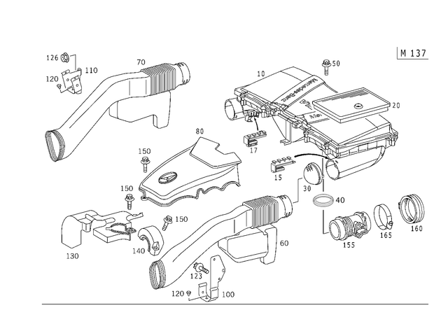 1130940082 - : Hose for Mercedes-Benz Image