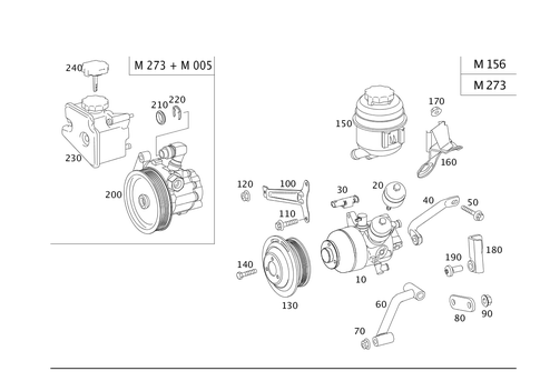 Power Steering Pump for 2014 Mercedes-Benz CL550 #0