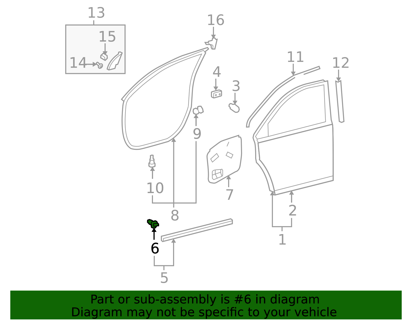 67867-0C010 - Weatherstrip Retainer - 2000-2013 Toyota | Nucar Toyota ...