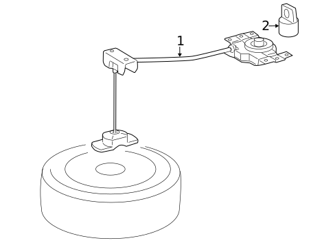 Spare Tire Carrier for 2019 Toyota Highlander #0