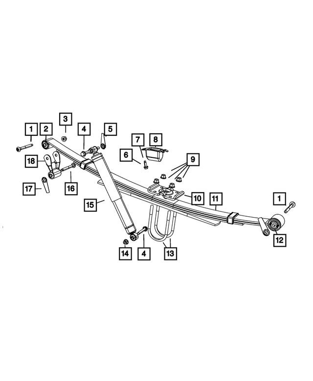 68056331AA - Rear Suspension: Suspension Shock Absorber for Mopar Image