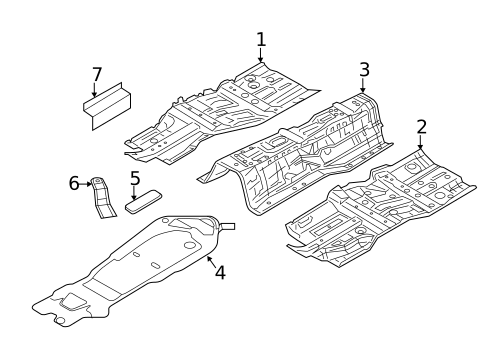 Floor & Rails for 2014 INFINITI Q70 #1