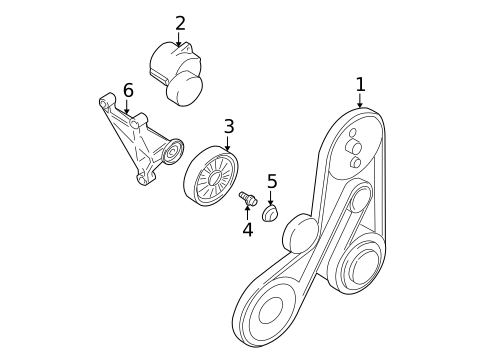 Belts & Pulleys for 2007 Volvo S60 #0