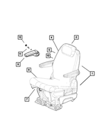ZP941S3AA - Interior Trim: Rear Quad Seat Complete, Right for Chrysler: Town &amp; Country | Dodge: Grand Caravan Image