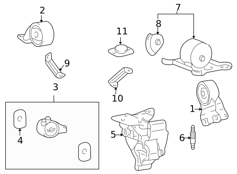 Engine & Trans Mounting for 2001 Kia Optima #0