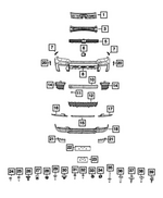 68538437AA - Frame, Bumper and Fascia: Front Upper Fascia for Mopar Image