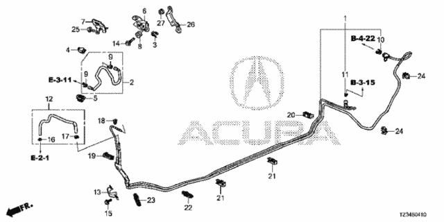 Fuel Pipe (4WD) for 2015 Acura TLX #0