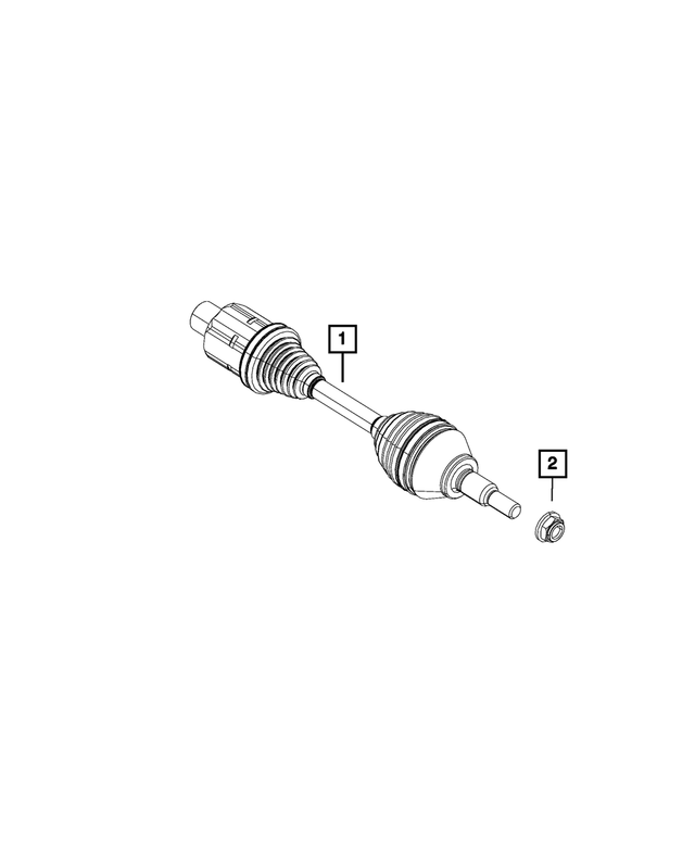 R8259567AA - Front Axle; 215 MM-FD-Differential and Drive Line: Axle Half Shaft, Remanufactured, Right Or Left for Mopar Image image