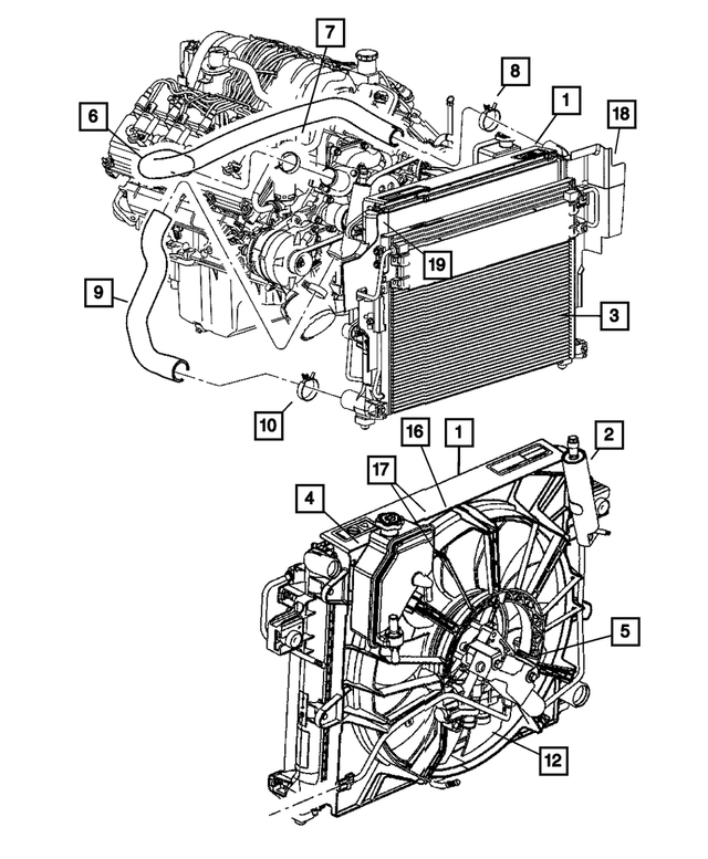 5143209AA - Cooling: Fan Shroud, Manual for Mopar Image