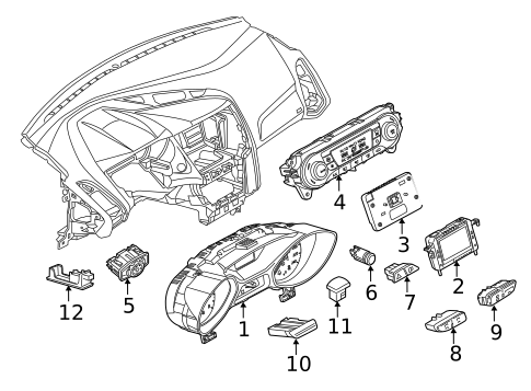 Cluster & Switches for 2017 Ford Focus #0