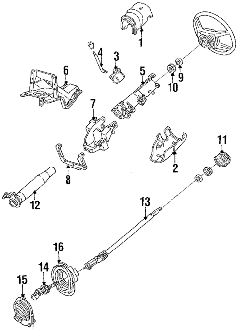 Shroud, Switches & Levers for 1986 Mercury Sable #0