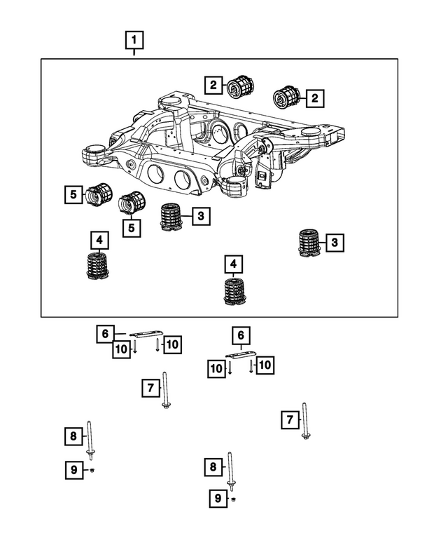 68549852AB - : Cradle Isolator for Mopar Image