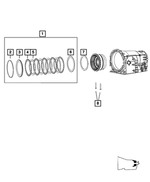 68028660AB - NAG1; W5A580; 5-Speed; Automatic Transmission: B2 Brake Clutch Stack Up Clutch Package for Mopar Image