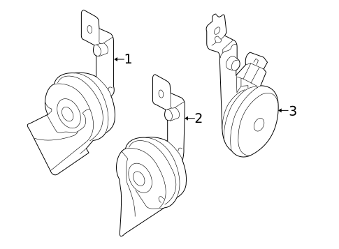 Horn for 2014 Kia Sedona #0