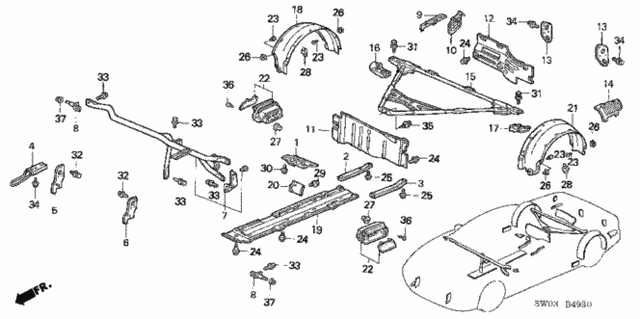 Body Components for 2001 Acura NSX #0