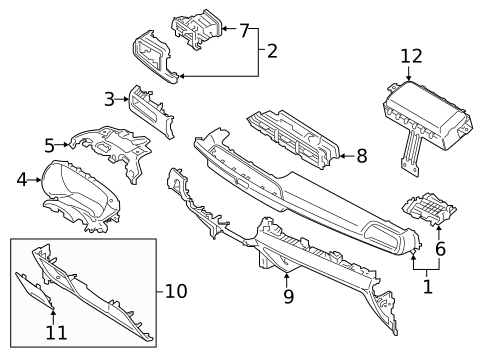 Instrument Panel Components for 2022 Kia Telluride #0