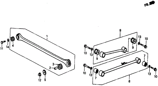 Rear Lower Arm for 1987 Honda Civic #0