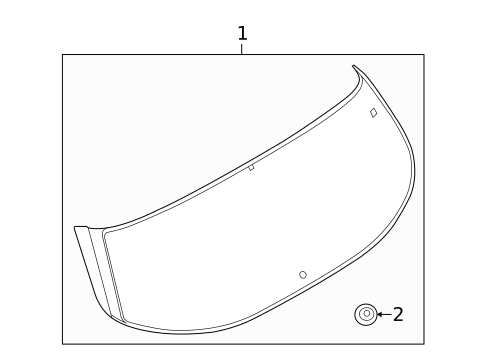 Glass - Lift Gate for 2016 Ford Escape #0