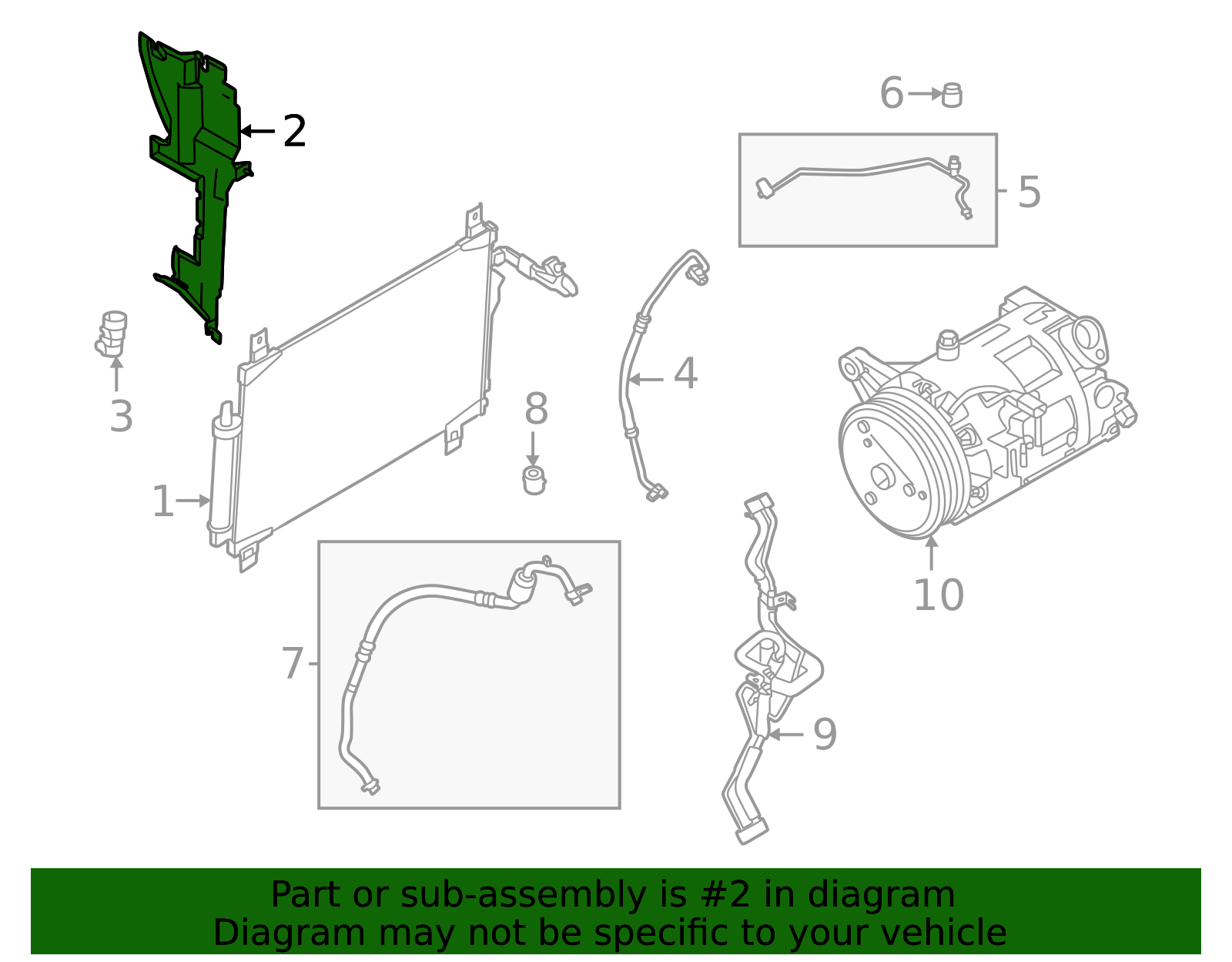 92185-6SX5A - A/C Condenser Seal 2025-2026 INFINITI QX60 | Official ...