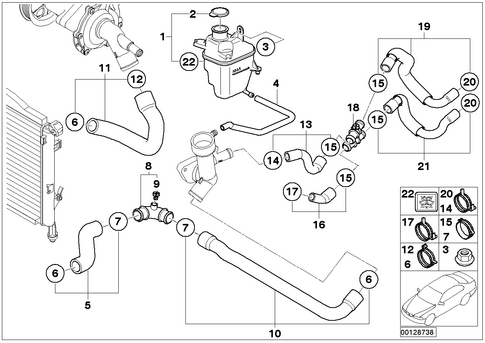 Cooling System Coolant Hoses for 2003 Mini Cooper #0