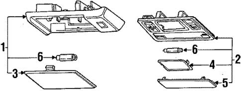 Overhead Lamps for 1989 Hyundai Excel #0