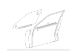 1247250065 - Front Doors: Sealing Rail for Mercedes-Benz: 200, 200D, 300D, 300E Image