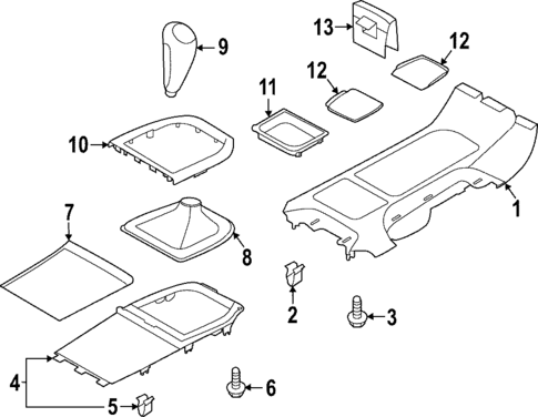 Shifter Trim for 2022 Subaru WRX #1