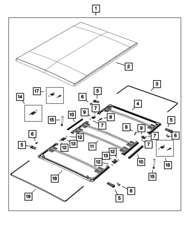 « 68144687AI – Body Sheet Metal Except Doors : Tonneau Couvercle pour Mopar Image »