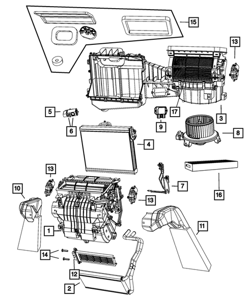 Air Conditioner and Heater Units for 2011 Jeep Wrangler #0