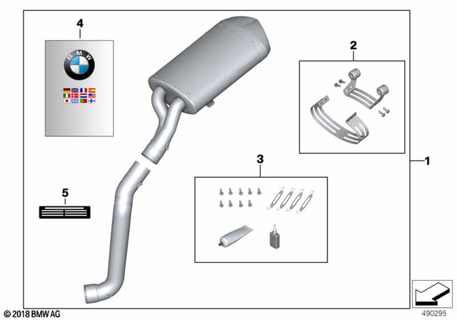 71607704076 - : Sports Rear Silencer for BMW-Motorrad Image