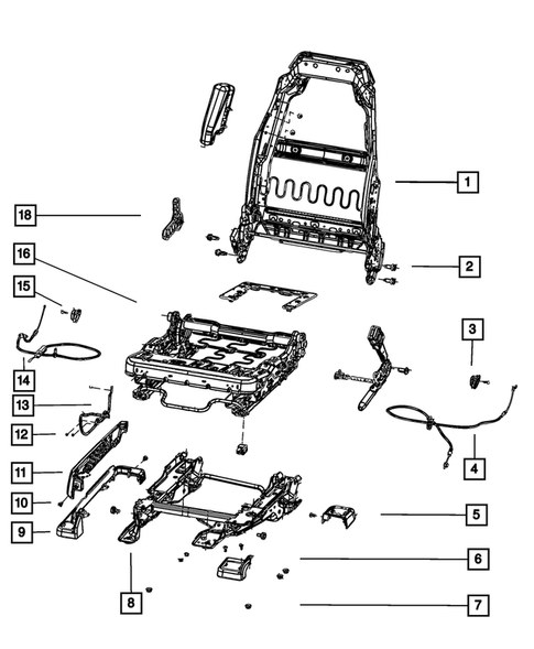 Front Seats - Adjusters, Recliners, Shields and Risers for 2012 Jeep Wrangler #3