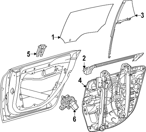 Glass - Rear Door for 2024 Mercedes-Benz EQE AMG&reg; #0