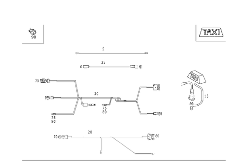 Additional Parts Taxi for 1999 Mercedes-Benz E430 #1