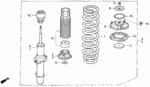 90304SM4000 - Chassis: NUT, FR. SHOCK ABSORBER FLANGE(10MM) for Acura Image