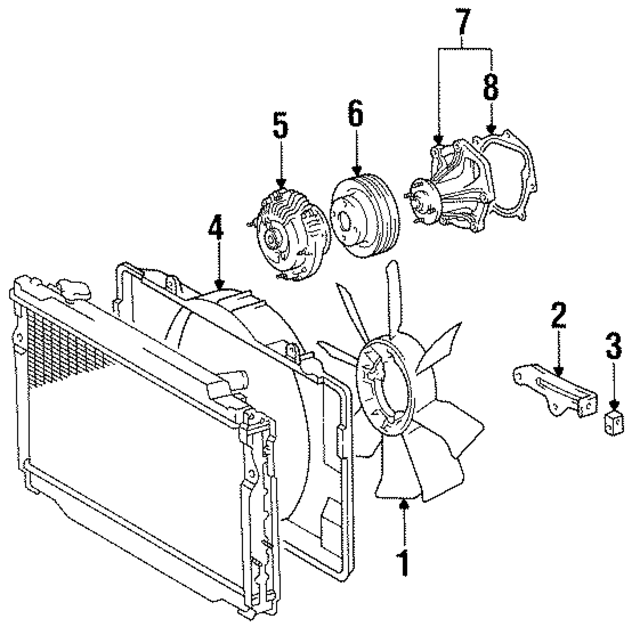 1621066020 - : Engine Cooling Fan Clutch for Lexus Image
