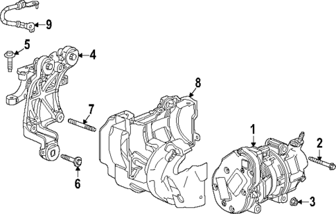 Condenser, Compressor & Lines for 2025 GMC Sierra EV #2
