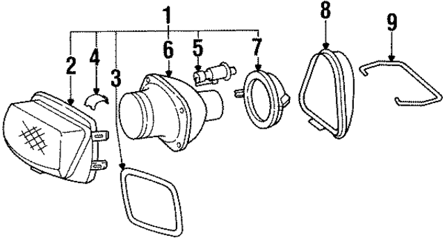 1298200156 - Electrical: Fog Lamp Assembly for Mercedes-Benz Image