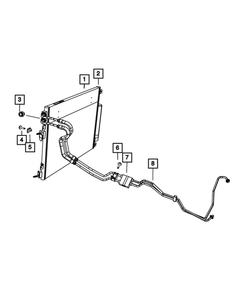 Transmission Oil Cooler and Lines for 2020 Dodge Challenger #0