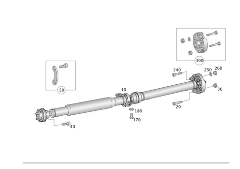 Propeller Shaft for 2018 Mercedes-Benz GLE550e #0