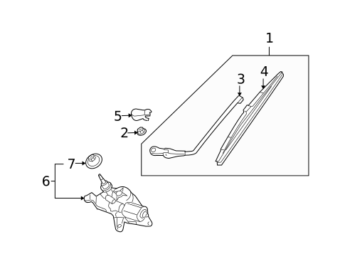 Wiper & Washer Components for 2003 Kia Rio #1