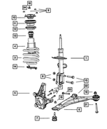 68042864AC - Front Suspension: Suspension Strut for Mopar Image
