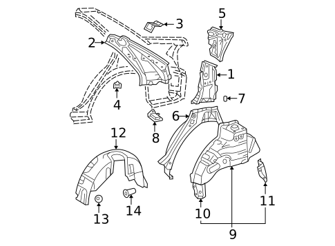 Inner Structure for 2003 Lexus ES300 #0